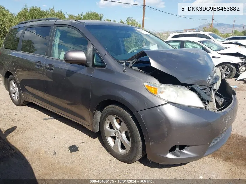 2014 Toyota Sienna Le VIN: 5TDKK3DC9ES463882 Lot: 40486175