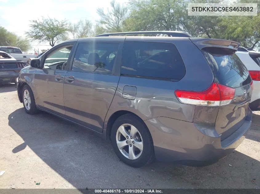 2014 Toyota Sienna Le VIN: 5TDKK3DC9ES463882 Lot: 40486175