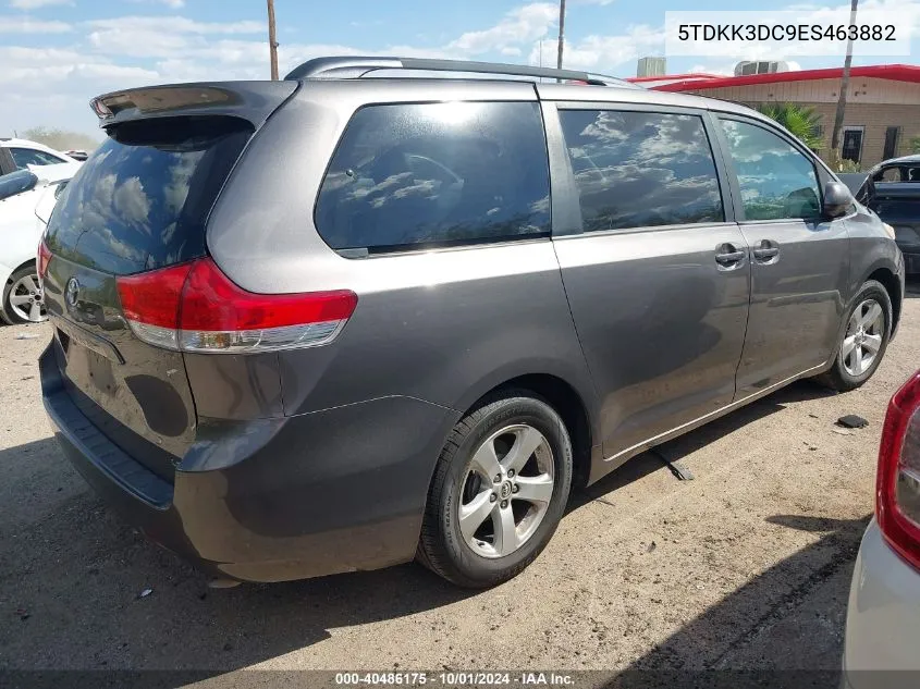 2014 Toyota Sienna Le VIN: 5TDKK3DC9ES463882 Lot: 40486175