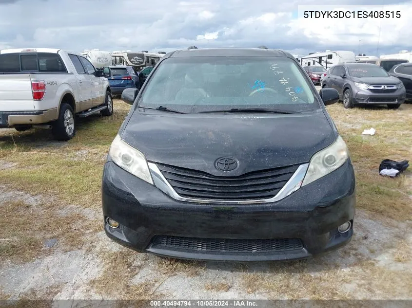 2014 Toyota Sienna Xle/Limited VIN: 5TDYK3DC1ES408515 Lot: 40494794