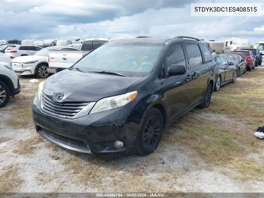 2014 Toyota Sienna Xle/Limited VIN: 5TDYK3DC1ES408515 Lot: 40494794