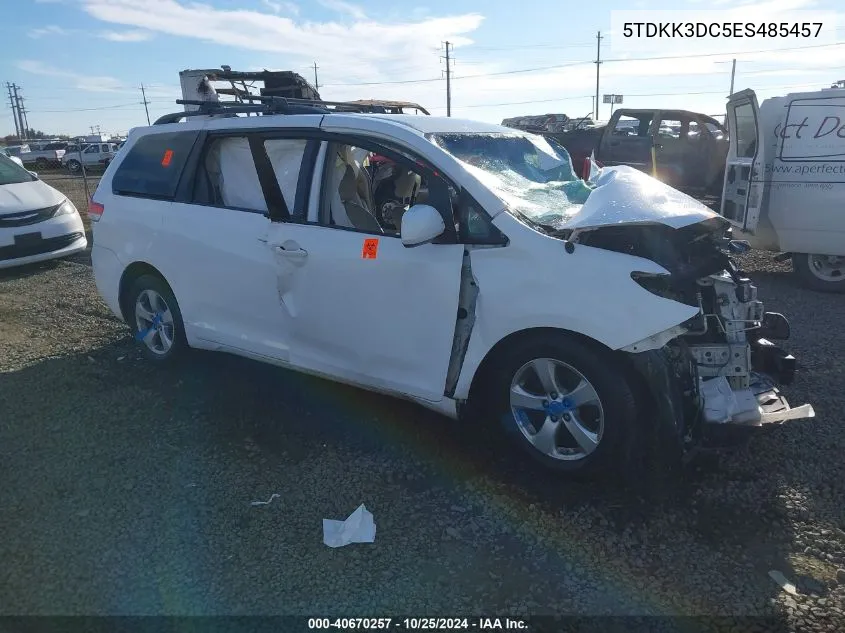 5TDKK3DC5ES485457 2014 Toyota Sienna Le V6 8 Passenger