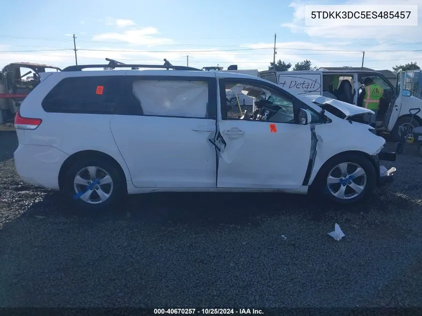 5TDKK3DC5ES485457 2014 Toyota Sienna Le V6 8 Passenger