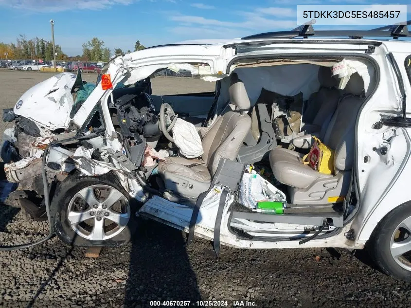 5TDKK3DC5ES485457 2014 Toyota Sienna Le V6 8 Passenger