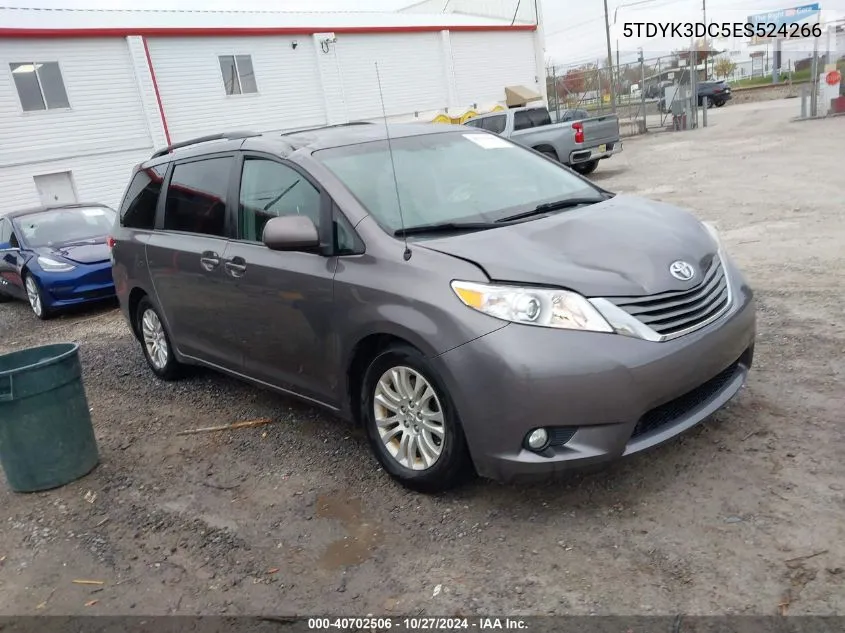 5TDYK3DC5ES524266 2014 Toyota Sienna Xle V6 8 Passenger