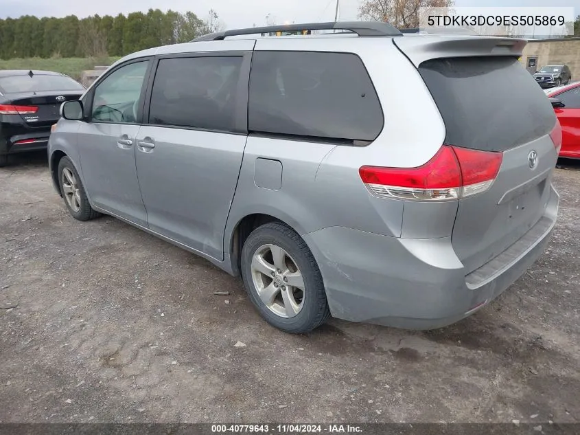 2014 Toyota Sienna Le V6 8 Passenger VIN: 5TDKK3DC9ES505869 Lot: 40779643