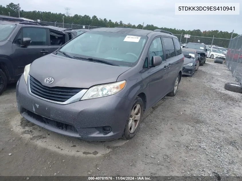 5TDKK3DC9ES410941 2014 Toyota Sienna Le V6 8 Passenger