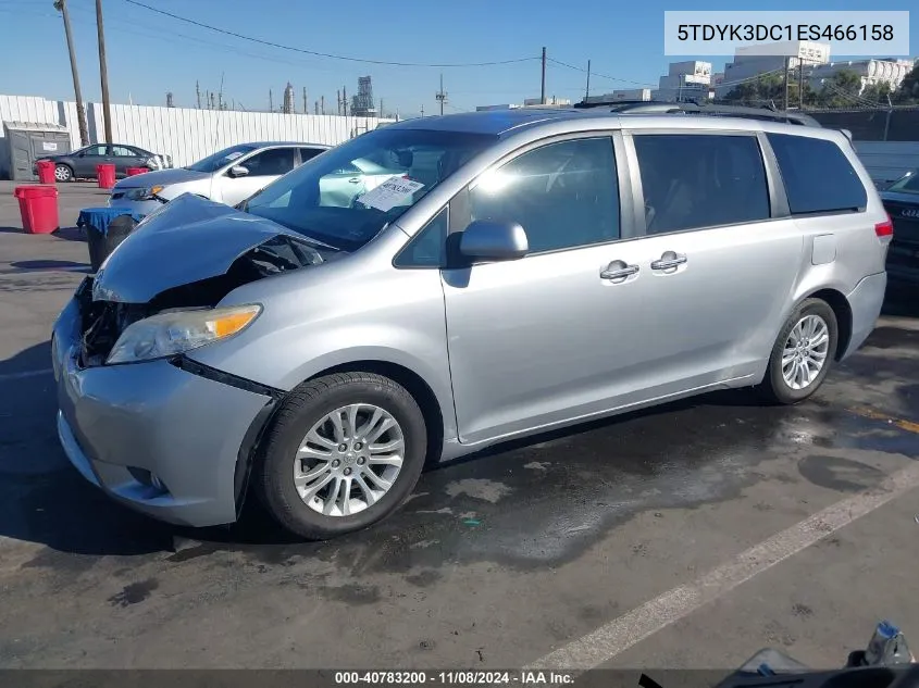 2014 Toyota Sienna Xle/Limited VIN: 5TDYK3DC1ES466158 Lot: 40783200