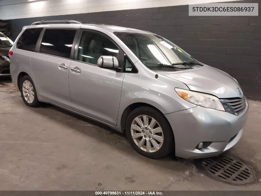 2014 Toyota Sienna Xle/Limited VIN: 5TDDK3DC6ES086937 Lot: 40799631