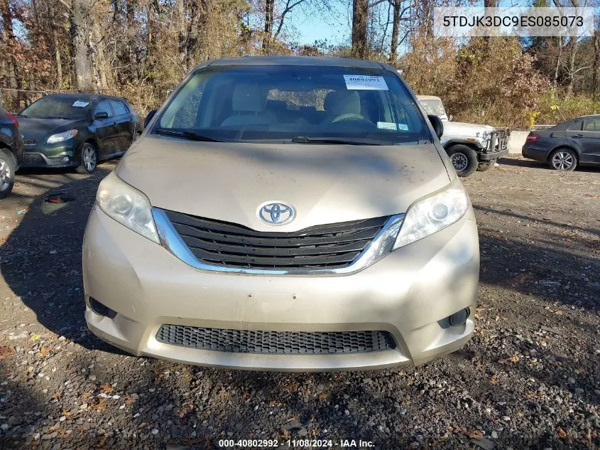 2014 Toyota Sienna Le 7 Passenger VIN: 5TDJK3DC9ES085073 Lot: 40802992