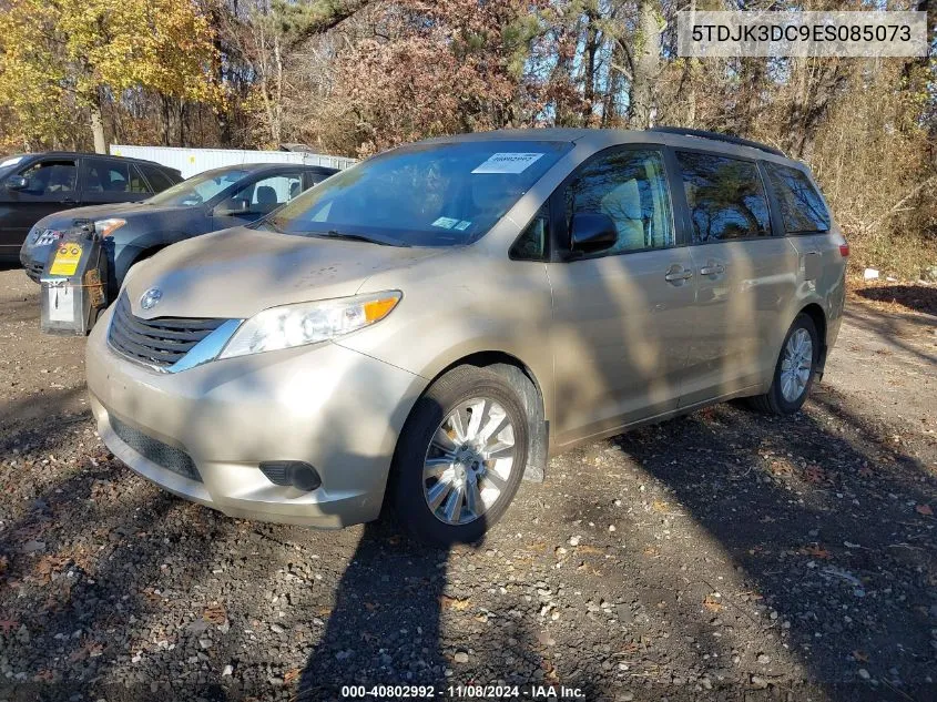 2014 Toyota Sienna Le 7 Passenger VIN: 5TDJK3DC9ES085073 Lot: 40802992