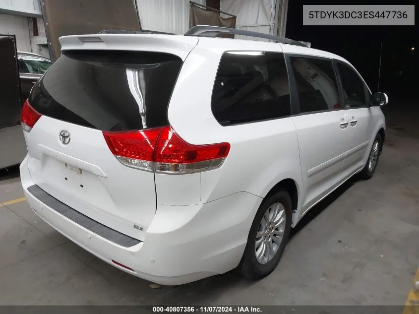 2014 Toyota Sienna Xle/Limited VIN: 5TDYK3DC3ES447736 Lot: 40807356