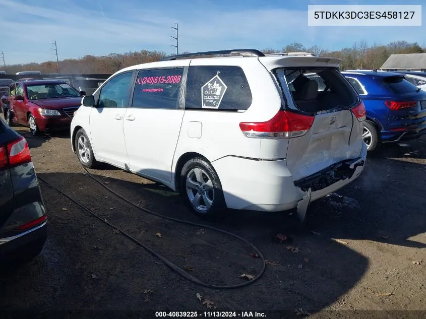 5TDKK3DC3ES458127 2014 Toyota Sienna Le V6 8 Passenger