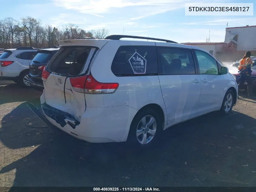 5TDKK3DC3ES458127 2014 Toyota Sienna Le V6 8 Passenger