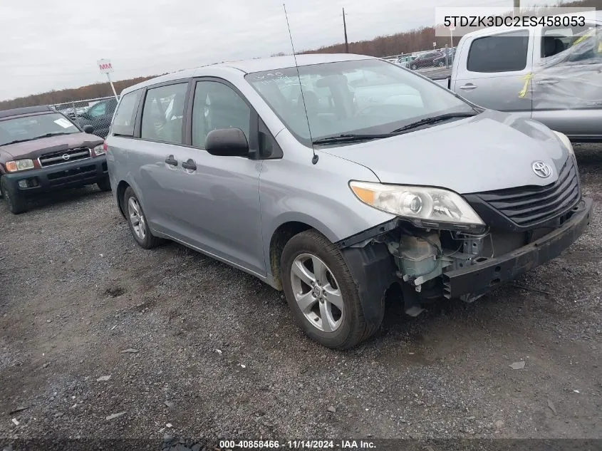 2014 Toyota Sienna L V6 7 Passenger VIN: 5TDZK3DC2ES458053 Lot: 40858466