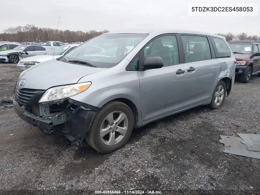 2014 Toyota Sienna L V6 7 Passenger VIN: 5TDZK3DC2ES458053 Lot: 40858466