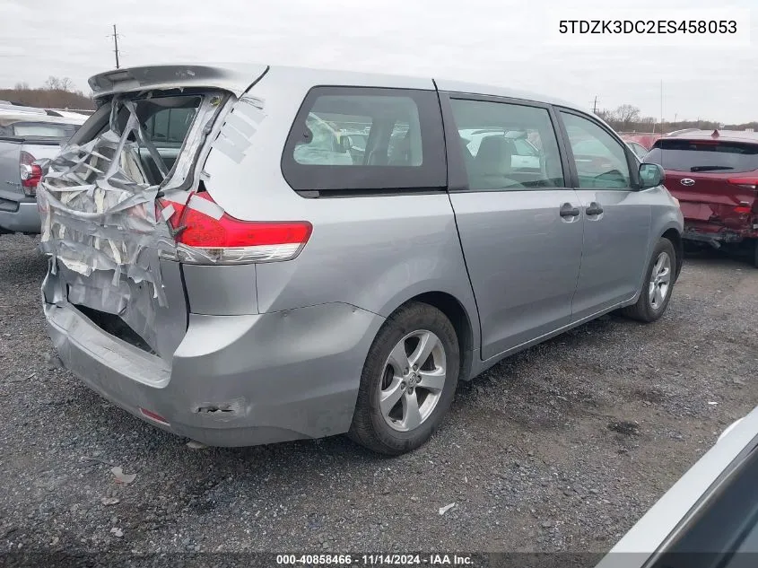 2014 Toyota Sienna L V6 7 Passenger VIN: 5TDZK3DC2ES458053 Lot: 40858466