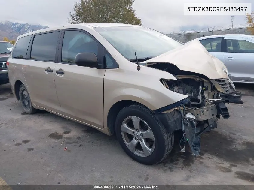 2014 Toyota Sienna L VIN: 5TDZK3DC9ES483497 Lot: 40862201