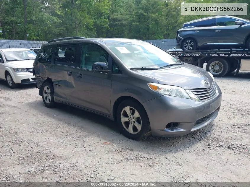 2015 Toyota Sienna Le 8 Passenger VIN: 5TDKK3DC9FS562266 Lot: 39513062