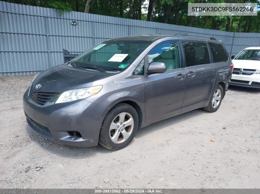 2015 Toyota Sienna Le 8 Passenger VIN: 5TDKK3DC9FS562266 Lot: 39513062