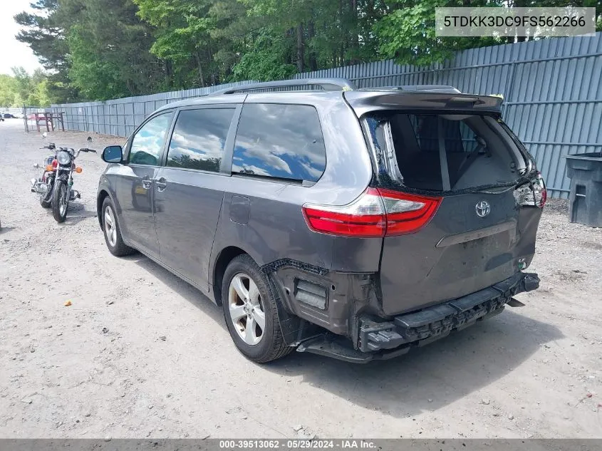 2015 Toyota Sienna Le 8 Passenger VIN: 5TDKK3DC9FS562266 Lot: 39513062