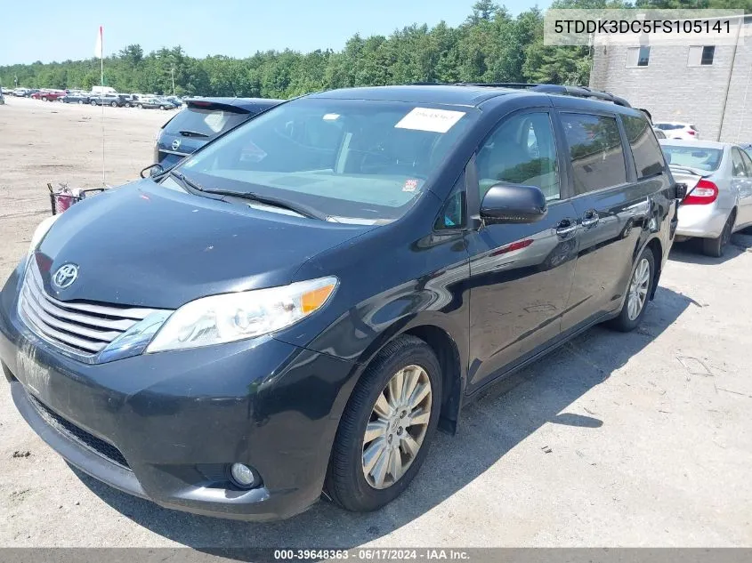 5TDDK3DC5FS105141 2015 Toyota Sienna Xle 7 Passenger