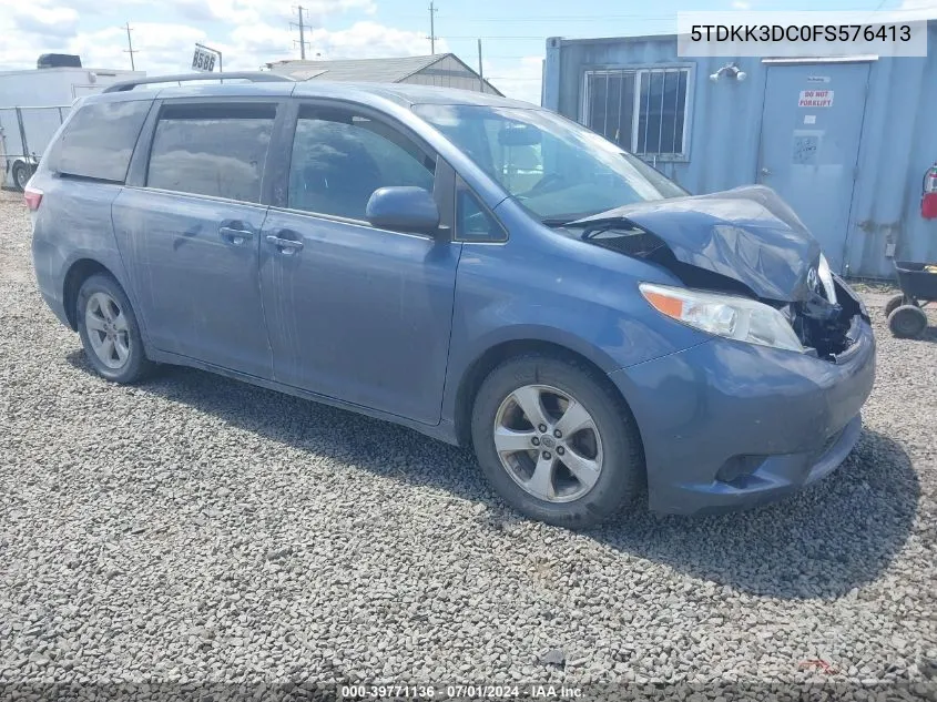 5TDKK3DC0FS576413 2015 Toyota Sienna Le 8 Passenger