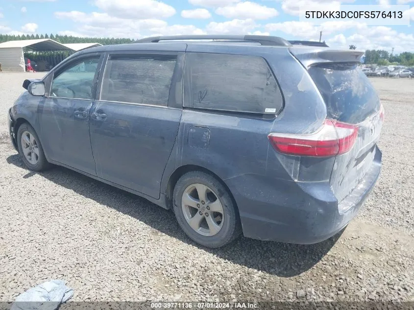 5TDKK3DC0FS576413 2015 Toyota Sienna Le 8 Passenger