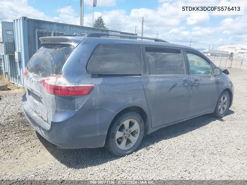 5TDKK3DC0FS576413 2015 Toyota Sienna Le 8 Passenger