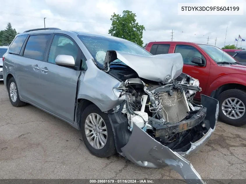 5TDYK3DC9FS604199 2015 Toyota Sienna Xle 8 Passenger