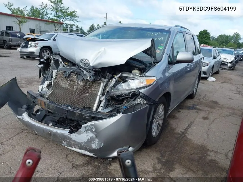 5TDYK3DC9FS604199 2015 Toyota Sienna Xle 8 Passenger