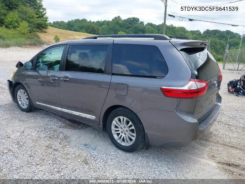 5TDYK3DC5FS641539 2015 Toyota Sienna Xle Premium 8 Passenger