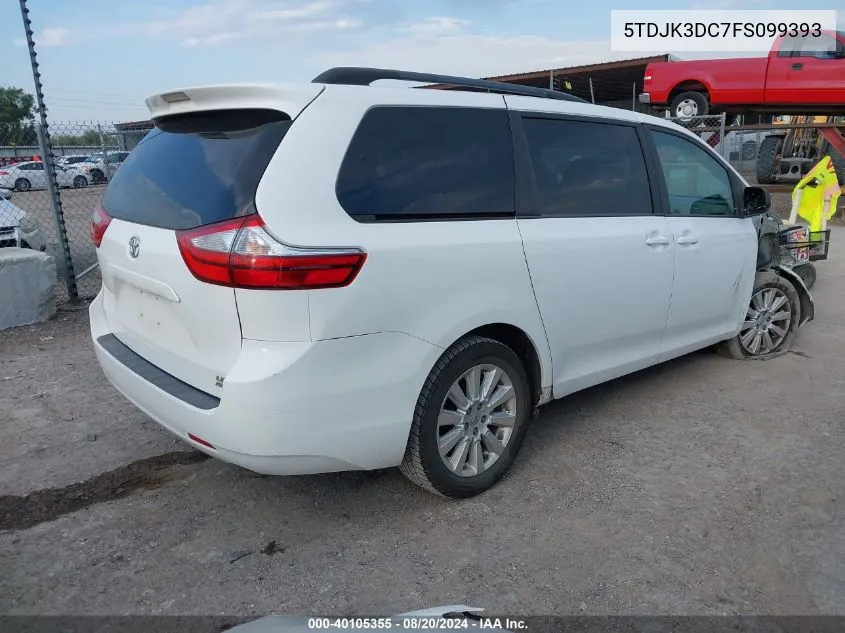 5TDJK3DC7FS099393 2015 Toyota Sienna Le 7 Passenger