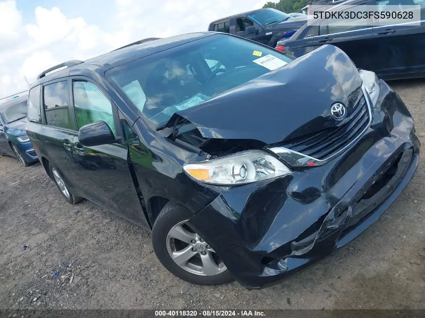 2015 Toyota Sienna Le 8 Passenger VIN: 5TDKK3DC3FS590628 Lot: 40118320