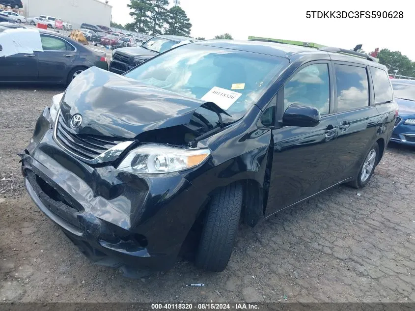 5TDKK3DC3FS590628 2015 Toyota Sienna Le 8 Passenger