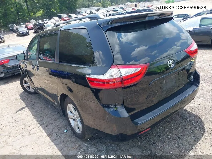 2015 Toyota Sienna Le 8 Passenger VIN: 5TDKK3DC3FS590628 Lot: 40118320