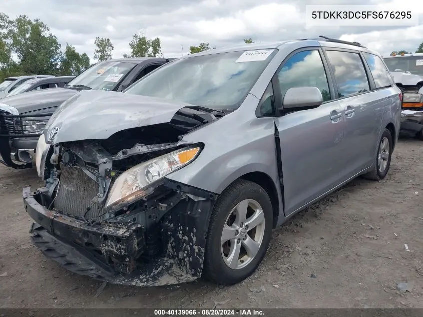 2015 Toyota Sienna Le 8 Passenger VIN: 5TDKK3DC5FS676295 Lot: 40139066