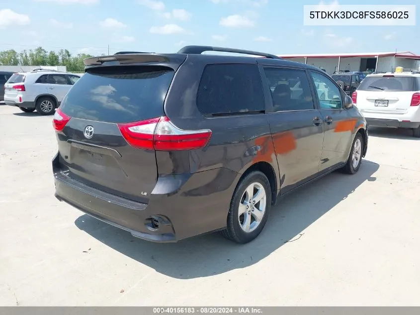 5TDKK3DC8FS586025 2015 Toyota Sienna Le 8 Passenger