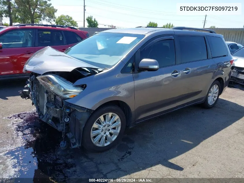 5TDDK3DC7FS097219 2015 Toyota Sienna Limited Premium 7 Passenger