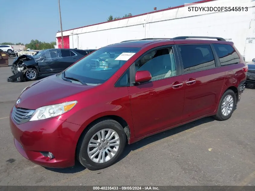 5TDYK3DC0FS545513 2015 Toyota Sienna Xle 8 Passenger