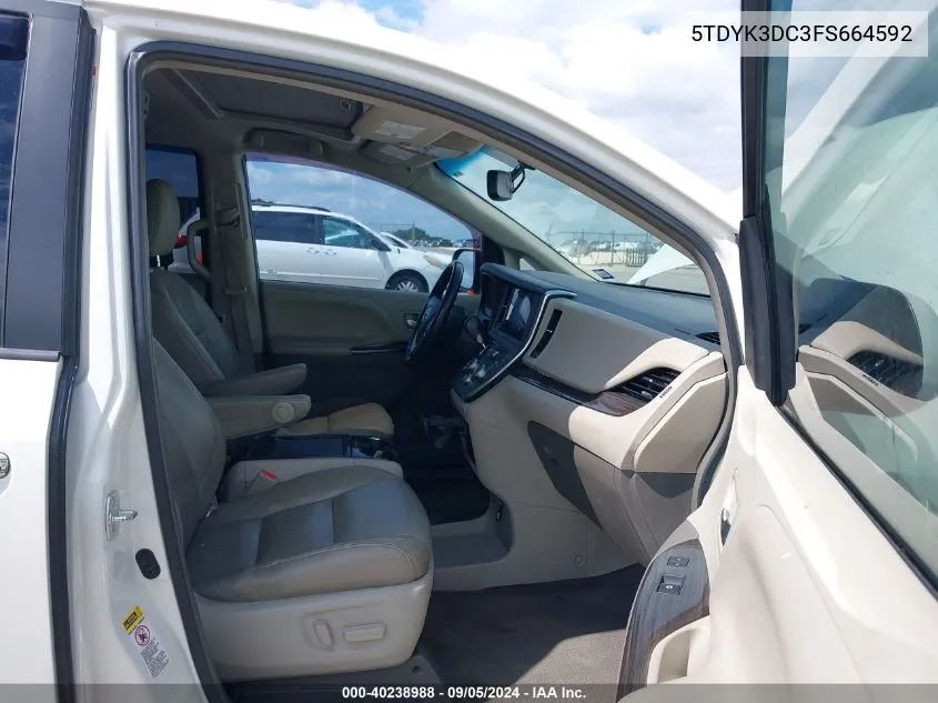 5TDYK3DC3FS664592 2015 Toyota Sienna Xle 8 Passenger