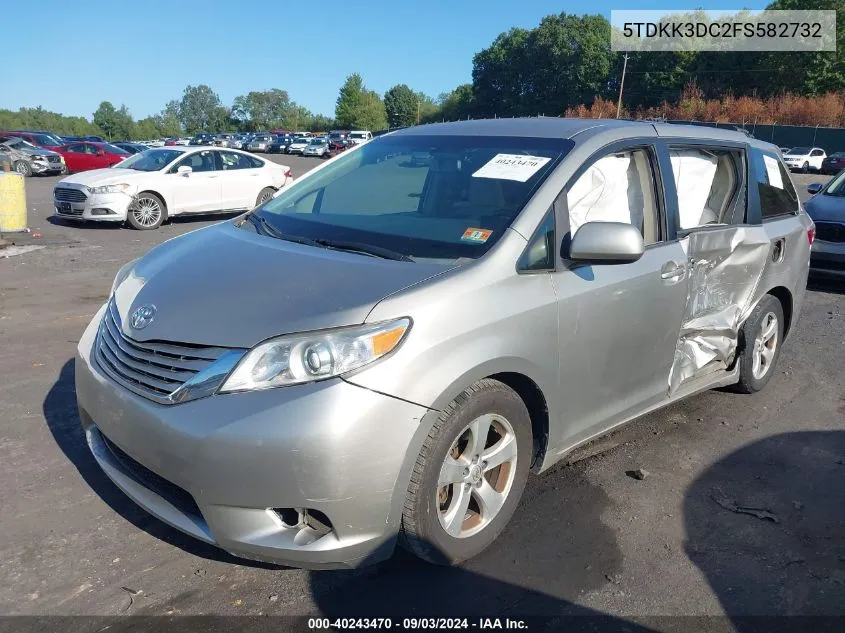 5TDKK3DC2FS582732 2015 Toyota Sienna Le 8 Passenger