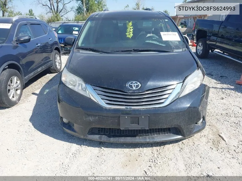 2015 Toyota Sienna Xle 8 Passenger VIN: 5TDYK3DC8FS624993 Lot: 40295741