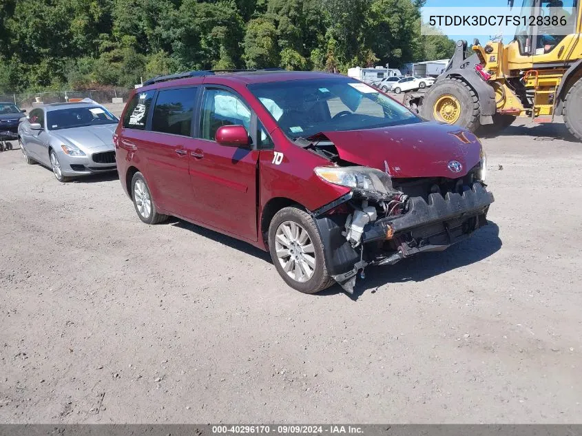 5TDDK3DC7FS128386 2015 Toyota Sienna Xle Premium 7 Passenger