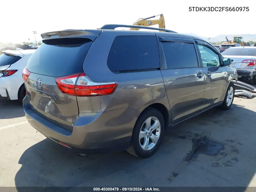 5TDKK3DC2FS660975 2015 Toyota Sienna Le 8 Passenger