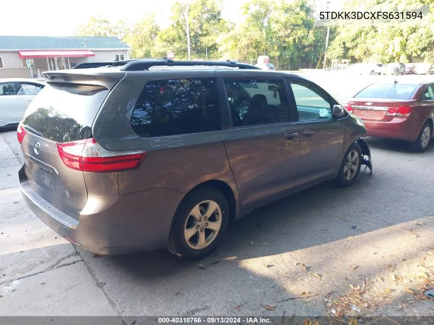 5TDKK3DCXFS631594 2015 Toyota Sienna Le