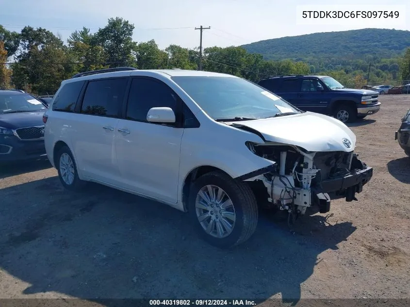 2015 Toyota Sienna Limited Premium 7 Passenger VIN: 5TDDK3DC6FS097549 Lot: 40319802