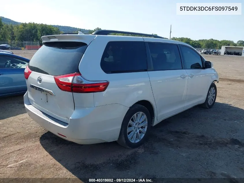 2015 Toyota Sienna Limited Premium 7 Passenger VIN: 5TDDK3DC6FS097549 Lot: 40319802