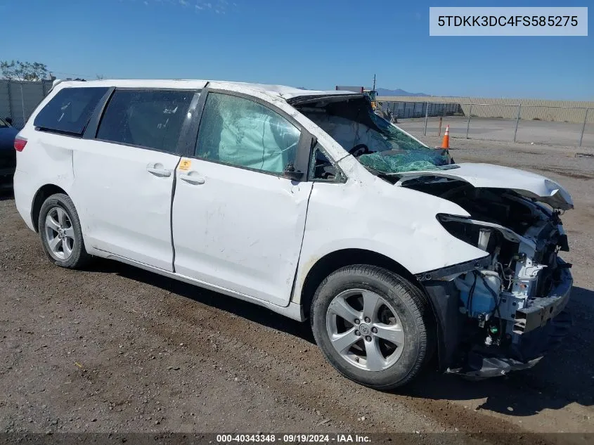 5TDKK3DC4FS585275 2015 Toyota Sienna Le 8 Passenger