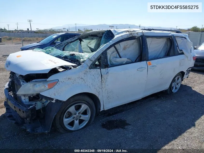 5TDKK3DC4FS585275 2015 Toyota Sienna Le 8 Passenger